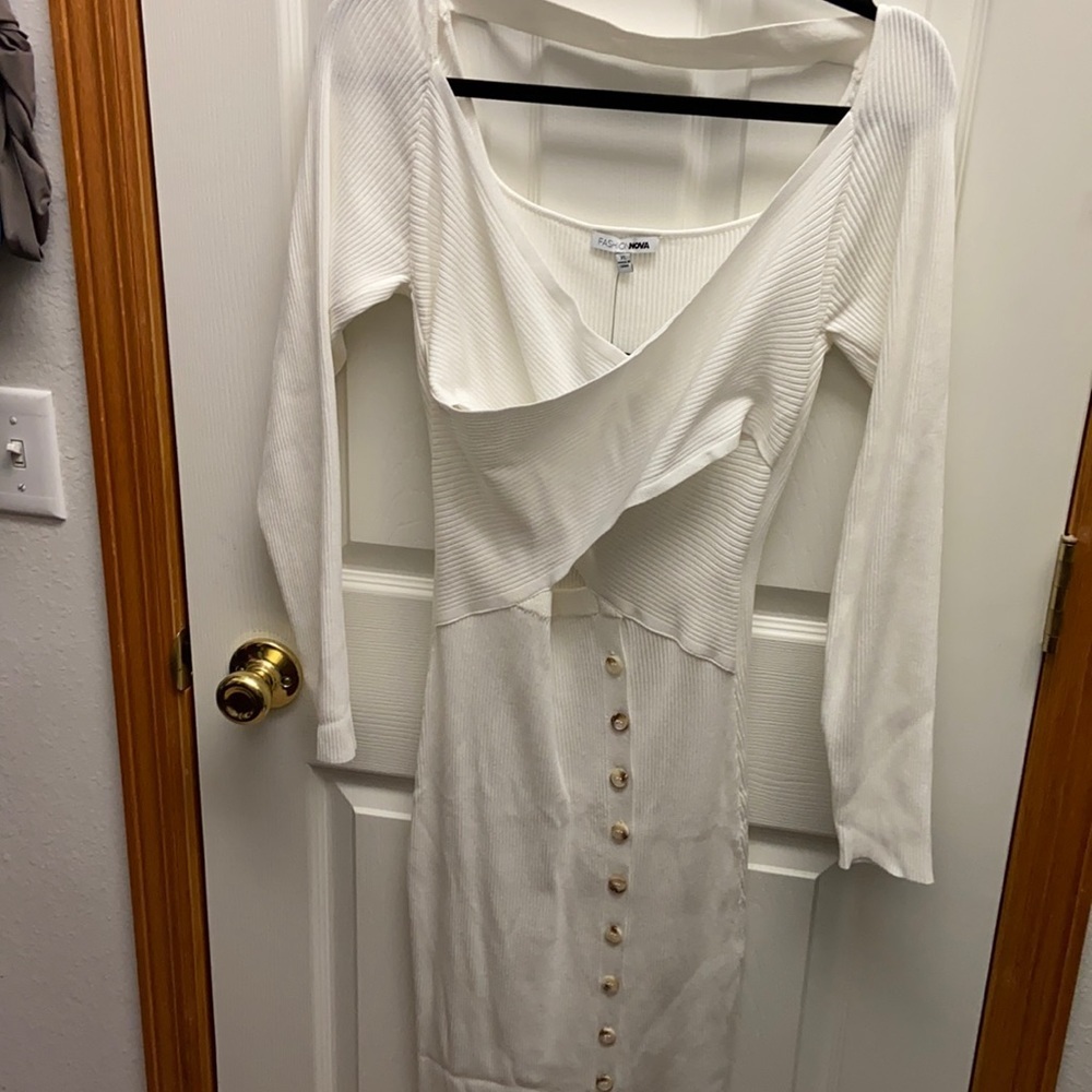 Midi long sleeve dress